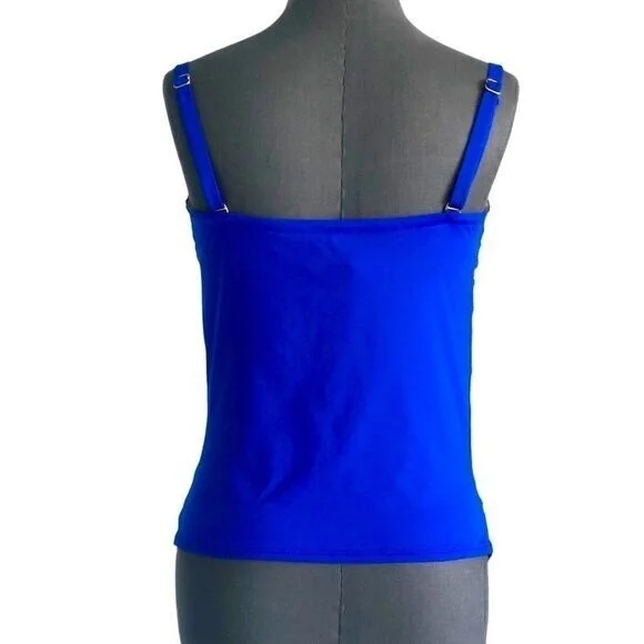 La Blanca Women's Blue Swimming Suit Top 36D Bra-Sized Support Nylon Stretch EXC - Picture 6 of 6